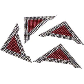 Car Door Corner Edge Guards Kit Anti-Scratch Bling Door Edge Door Corner Bumper Protector Sticker Flannel Bling Rhinestone Multicolor Red