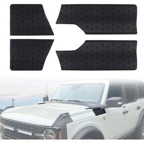 Side Corner Cover Trim Cover Compatible with Ford Bronco 2021-2023, A-Pillar Body Armor Side Corner Cover A Pillar Protection Accessories, Black 4 PCS Set