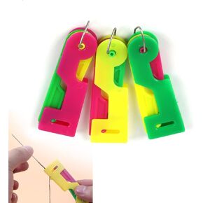 Automatic Needle Threader, DIY Hand Sewing Machine, Sewing Thread, for Embroidery, Cross Stitch Craft, 3PCS, (Random Color) (Asian, Packs, 3)
