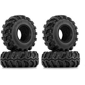 INJORA 1.0" Tires - S5 Mud Paw Tires for 1/24 1/18 RC Crawler SCX24 TRX4M Ascent18 Upgrade, 58 * 23mm(T1023)