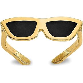 IceCarats 14K Solid Yellow Gold Sunglasses Adjustable Toe Ring Open Midi Band Summer Beach Jewelry