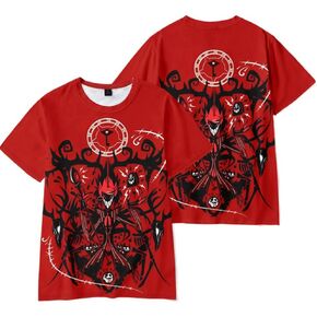 Alastor Cosplay Shirts Crew Neck Short Sleeve T Shirts Printed Tees Unisex Shirt