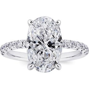 3.5CT Oval Cut Engagement Rings for Women,Simulated Diamond Ring,925 Sterling Silver 18K Yellow/White Gold Plated Promise Ring