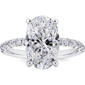 3.5CT Oval Cut Engagement Rings for Women,Simulated Diamond Ring,925 Sterling Silver 18K Yellow/White Gold Plated Promise Ring
