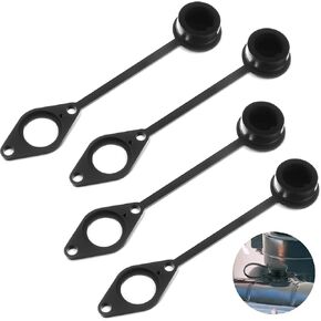 4 Pcs Winch Remote Control Socket Protector Winch Remote Control Socket Plug Dust Cover Protector Cap Mount Kit for Truck Winches