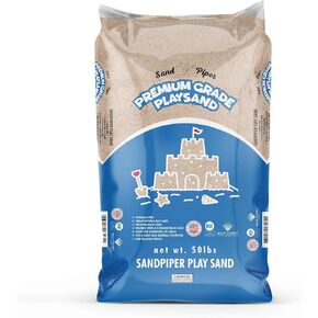 SandPiper Premium Natural White Sand for Sandbox & Other Play Areas, Fine Texture, 25 lbs