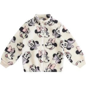 Disney Minnie Mouse Girls Sherpa Coat Jacket for Infant, Toddler, and Big Kids