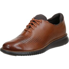 Cole Haan mens 2.zerogrand Laser Wingtip Lined Oxford, British Tan/Java, 7.5 Wide US