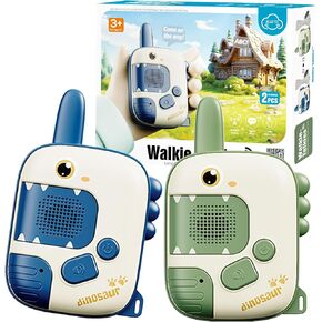 Kids Walkie Talkies Toys for Boys:Dinosaur Toys for 3 4 5 6 7 8 9 Year Old Boys Girls, 2 Pack Walkie Talkies 2 Way Radio Toy for 3-12 Year Old Boy Girl Age 3-6, Christmas Birthday Gifts Outdoor Game