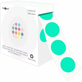PARLAIM 3/4 Inch Roll Color Coding Labels,10000 per 10 Rolls Round Permanent Adhesive Color Coding Circle Dot Stickers for Office Home (Fluorescent Pink)