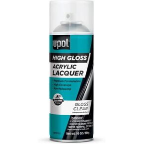 U-POL Acrylic Lacquer, Fast-Drying, All-Purpose Vehicle Touchup Paint With Gloss Finish, For Scratches & Marks, Gloss Black