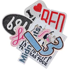 8Pcs Popular Musician's Funny Embroidered Patches Bulk Iron on/Sew on Applique Embroidery Repair Patch DIY Craft Accessories for Music Fans Girls Clothing Jacket Jeans Backpack Hat Vests