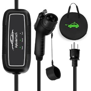 Portable EV Charger Level 1, 15Amp 110V, Electric Vehicle Charger with 21Ft Extension Cord,NEMA 5-15P for Plug-in Home EV Charging Station,Compatible with SAE J1772 EVs