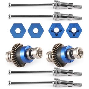 Assembled Differential for 1/18 Granite GROM 1/14 Mojave,CVD Shaft Dogbone CVD Joint Universal Axle Set,Accessories for ARRMA 1/18 2S Granite Granite GROM (Blue&Silver)
