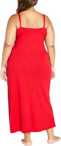 AVENUE Plus Size Lace Trim Maxi Sleep Dress in Saudi Arabia