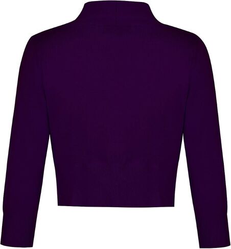 Women 3/4 Sleeve Cropped Cardigan Lightweight Casual Open Front Bolero Shrug Sweaters in Saudi Arabia