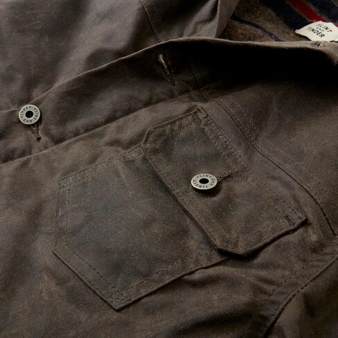 Huckberry Flint and Tinder Men's Wool-Lined Waxed Trucker Jacket, Built for Layering in Kuwait