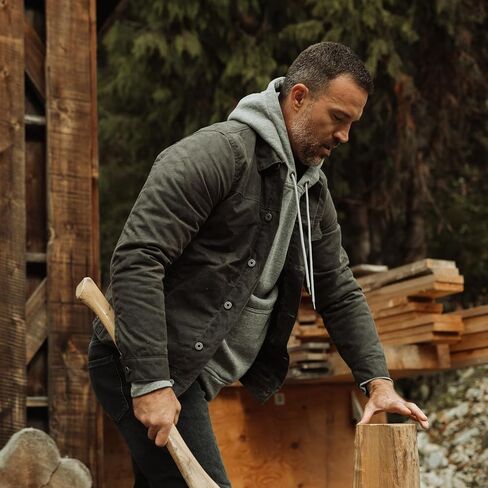 Huckberry Flint and Tinder Men's Wool-Lined Waxed Trucker Jacket, Built for Layering in Kuwait