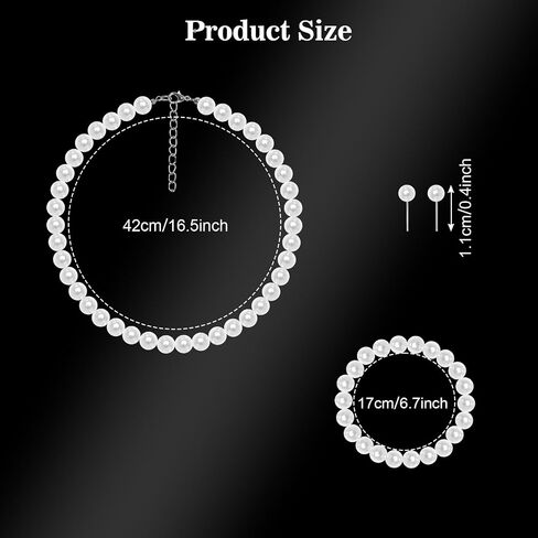 Fumwase 5Pcs Tea Party Fascinators Hat with Lace Gloves Pearl Necklace Earring Bracelet Tea Party Favors Kit in Saudi Arabia
