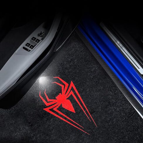 جهاز عرض شعار أضواء باب السيارة - قطعتان من مصابيح LED اللاسلكية العنكبوتية للباب - تناسب معظم السيارات/الشاحنات/سيارات الدفع الرباعي in Kuwait