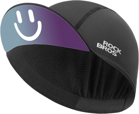 ROCKBROS قبعات ركوب الدراجات الشتوية للرجال والنساء قبعة ركوب الدراجات مقاومة للرياح تحت بطانة الخوذة قابلة للتنفس وممتصة للعرق مع واقي من الشمس باللون الأسود in Saudi Arabia