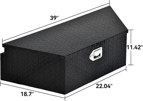 YITAMOTOR 39 Inch Trailer Tongue Boxes, Heavy Duty Aluminum Trailer Tool Box, Diamond Plate Storage Box, Waterproof Trailer Box for Pick Up Truck Bed, RV Trailer with Lock and Keys in Saudi Arabia