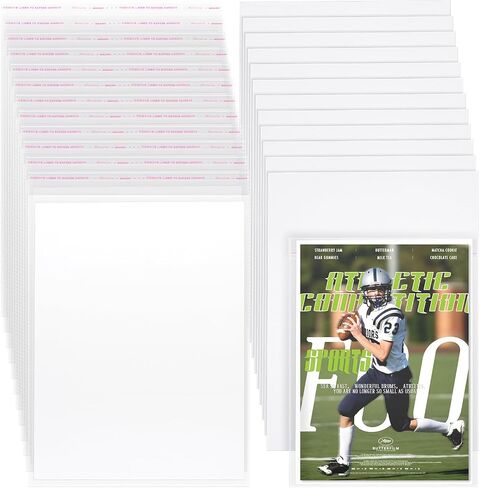 30 Sets Magazine Bags and Backing Boards Including Clear Resealable Magazine Protectors for Collectors and Magazine Boards Magazine Sleeves Protective Display Suit for Magazine Protection in Kuwait