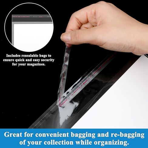 30 Sets Magazine Bags and Backing Boards Including Clear Resealable Magazine Protectors for Collectors and Magazine Boards Magazine Sleeves Protective Display Suit for Magazine Protection in Kuwait