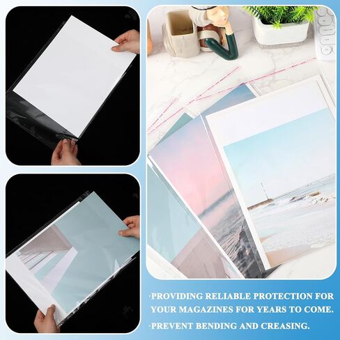 30 Sets Magazine Bags and Backing Boards Including Clear Resealable Magazine Protectors for Collectors and Magazine Boards Magazine Sleeves Protective Display Suit for Magazine Protection in Kuwait