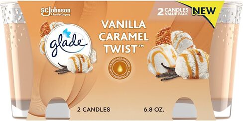 Glade Candle Jar, Air Freshener, Apple Cinnamon, 3.4 Oz, 2 Count in Kuwait