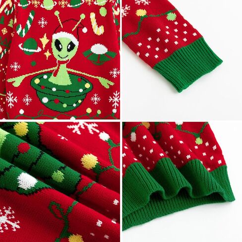 Simplee kids Family Matching Christmas Sweaters Xmas Print Ugly Funny Jumper Holiday Pullover Tops in Kuwait