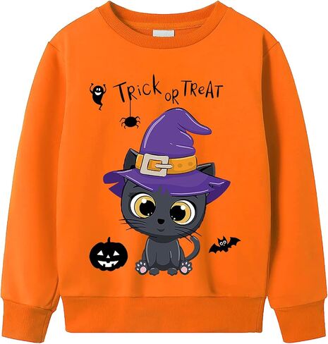 Toddler Boys Girls Halloween Sweatshirt Glow In Dark Kids Pumpkin Long Sleeve Shirts Dinosaur Skeleton Jumper 1-7T in Saudi Arabia
