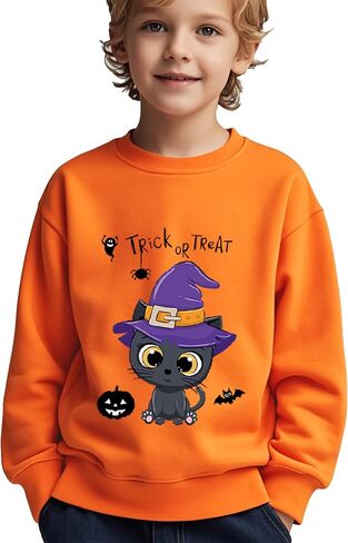 Toddler Boys Girls Halloween Sweatshirt Glow In Dark Kids Pumpkin Long Sleeve Shirts Dinosaur Skeleton Jumper 1-7T in Saudi Arabia