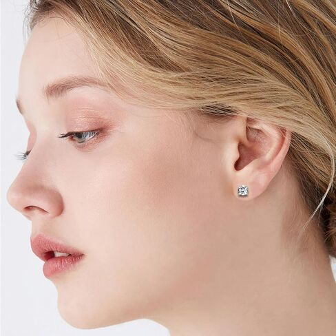 NEWITIN 2 Pairs Stainless Steel Magnetic Stud Earrings for Men Magnetic Earrings Men Clip on Earrings Non Piercing Earrings Unisex CZ Magnetic Earrings Diamond Earrings for Women Men in Kuwait