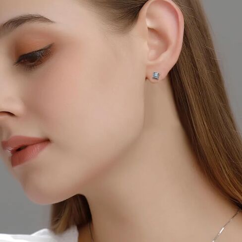 NEWITIN 2 Pairs Stainless Steel Magnetic Stud Earrings for Men Magnetic Earrings Men Clip on Earrings Non Piercing Earrings Unisex CZ Magnetic Earrings Diamond Earrings for Women Men in Kuwait