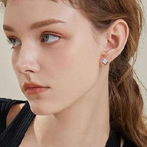NEWITIN 2 Pairs Stainless Steel Magnetic Stud Earrings for Men Magnetic Earrings Men Clip on Earrings Non Piercing Earrings Unisex CZ Magnetic Earrings Diamond Earrings for Women Men in Kuwait