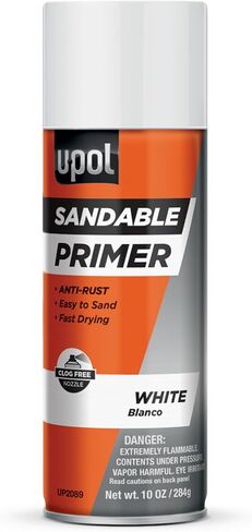 U-POL Sandable Primer, Fast-Drying, Durable & All-Purpose Primer Spray With Anti-Rust Technology, White in Kuwait