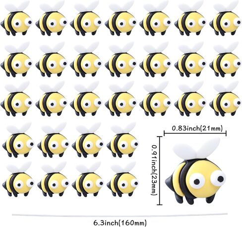 24Pcs Bumble Bee Cupcake Toppers Little Figurine Bee Cupcake Picks Oh Babee Cake Decorations for Bee Theme Baby Shower Kids Boys Girls Birthday Party Decoration Supplies in Kuwait