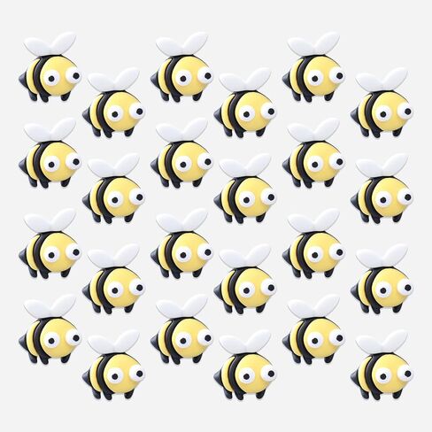 24Pcs Bumble Bee Cupcake Toppers Little Figurine Bee Cupcake Picks Oh Babee Cake Decorations for Bee Theme Baby Shower Kids Boys Girls Birthday Party Decoration Supplies in Kuwait