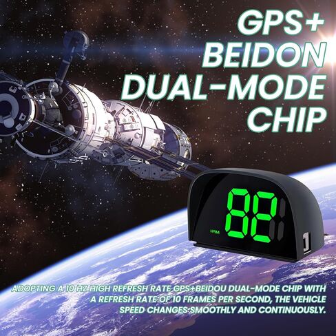 GPS HUD Car Digital Speedometer, MPH Digital Speed Meter Gauge with LED Large Font Head Up Display Car Accessories with USB Cable, Plug Play for All Vehicles (X1 Speedometer) in Kuwait