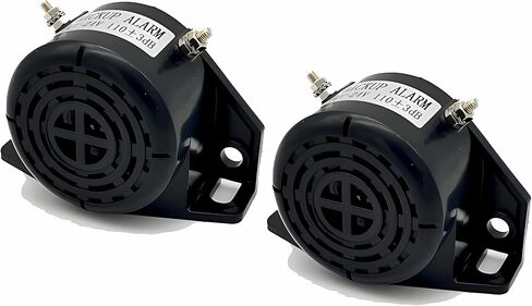 Truck Back-up Alarm, 2Pcs of Waterproof Industrial Heavy-Duty 110dB 12V/24V Backup Beepers: Reliable Car Reverse Horns for Enhanced Safety, Black Square in Kuwait