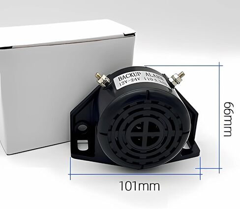 Truck Back-up Alarm, 2Pcs of Waterproof Industrial Heavy-Duty 110dB 12V/24V Backup Beepers: Reliable Car Reverse Horns for Enhanced Safety, Black Square in Kuwait