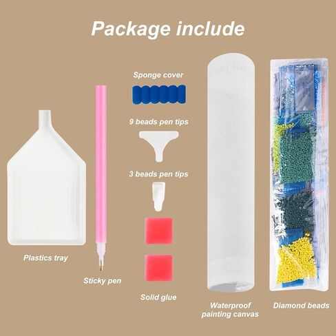 Stalente Diamond Painting Kits for Adults, 5D DIY Diamond Art Kits for Beginners Round Full Drill Diamond Painting for Home Wall Decoration Gift 12×16inch, Rabbit in Kuwait