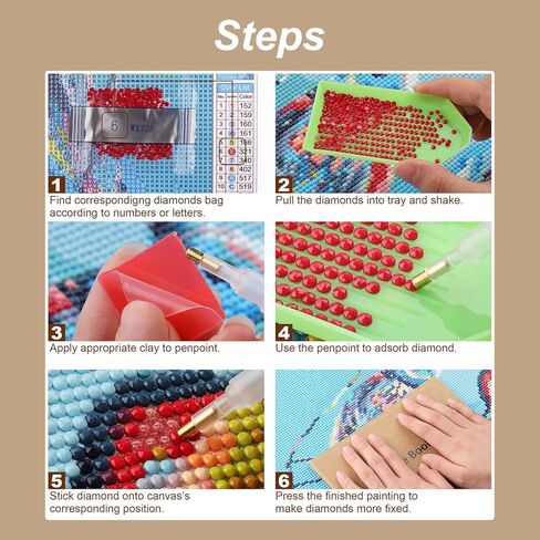 Stalente Diamond Painting Kits for Adults, 5D DIY Diamond Art Kits for Beginners Round Full Drill Diamond Painting for Home Wall Decoration Gift 12×16inch, Rabbit in Kuwait