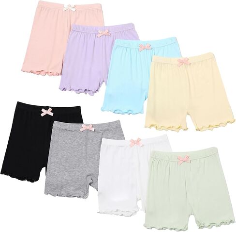 8 Pack Girls Shorts Toddler Bike Shorts for Girls Cartwheel Shorts Breathable Dance Under Dress Kids Shorts in Saudi Arabia