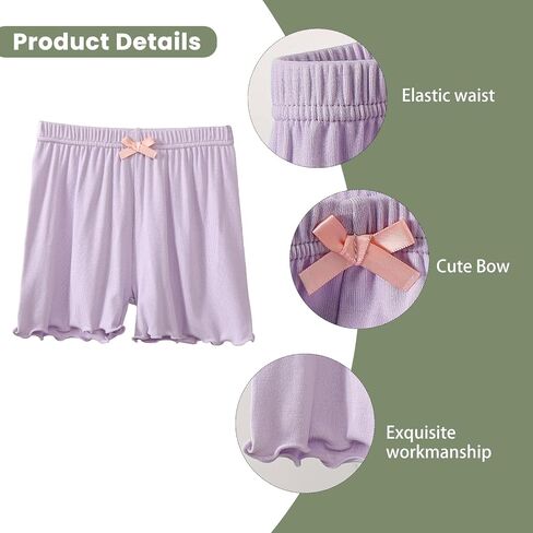 8 Pack Girls Shorts Toddler Bike Shorts for Girls Cartwheel Shorts Breathable Dance Under Dress Kids Shorts in Saudi Arabia