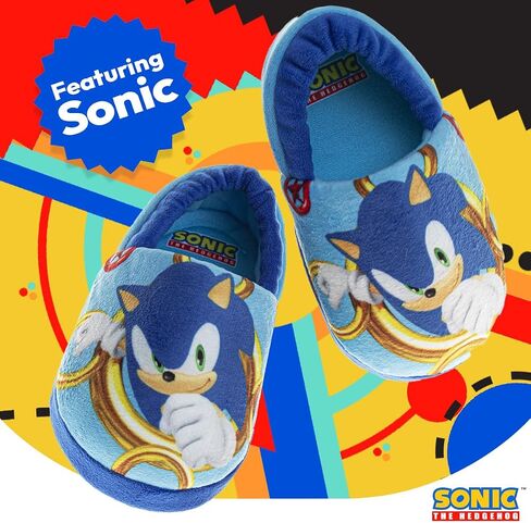 Josmo Sonic the Hedgehog Slippers - Kids House Shoes Lightweight Plush Warm Comfort Soft Aline Slipper (toddlers - little kids) in Saudi Arabia