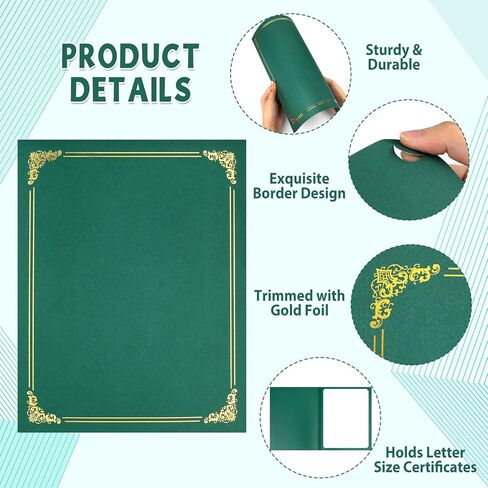 gisgfim 15Pcs Certificate Holders Diploma Covers Single Sided Gold Foil Border Award Covers for Letter Size 8.5x11 Certificates Cardstock Document Papers Storage Organizer (Purple) in Kuwait