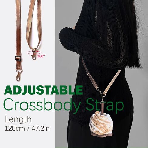 Wrist Yarn Holder, Portable Wrist Yarn Ball Minder Stand with Crossbody Strap Wooden Twizzling Yarn Organizer Storage Knitting Supplies Crocheting Gift for Craft Lover in Saudi Arabia