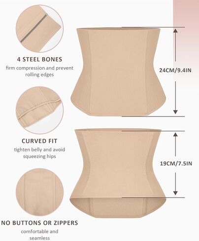 FeelinGirl Waist Trainer for Women Tummy Control Postpartum Underbust Cincher Stomach Compression Workout Belly Wrap in Saudi Arabia